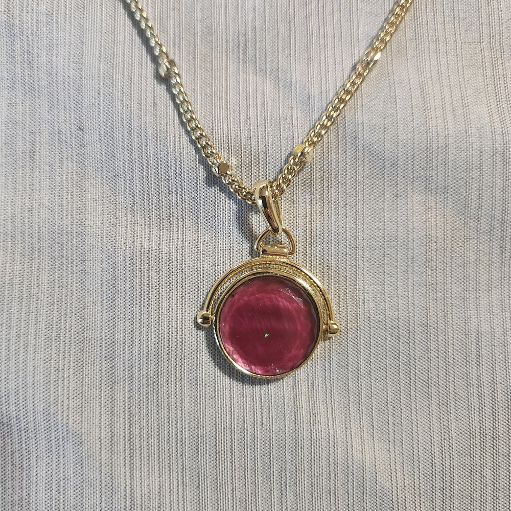 Kendra Scott Dira Reversible Pendant Necklace in Iridescent Orchid Illusion